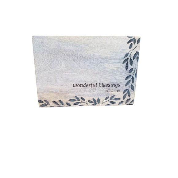 Mary & Martha Other - Mary & Martha Wonderful Blessings Wood Napkin Holder Phil 4:19 Farmhouse Decor